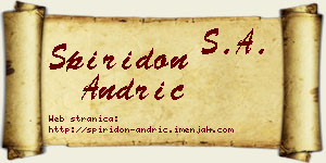 Spiridon Andrić vizit kartica